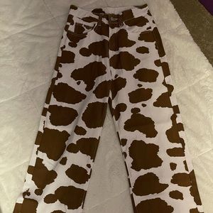 Cow Print Pants